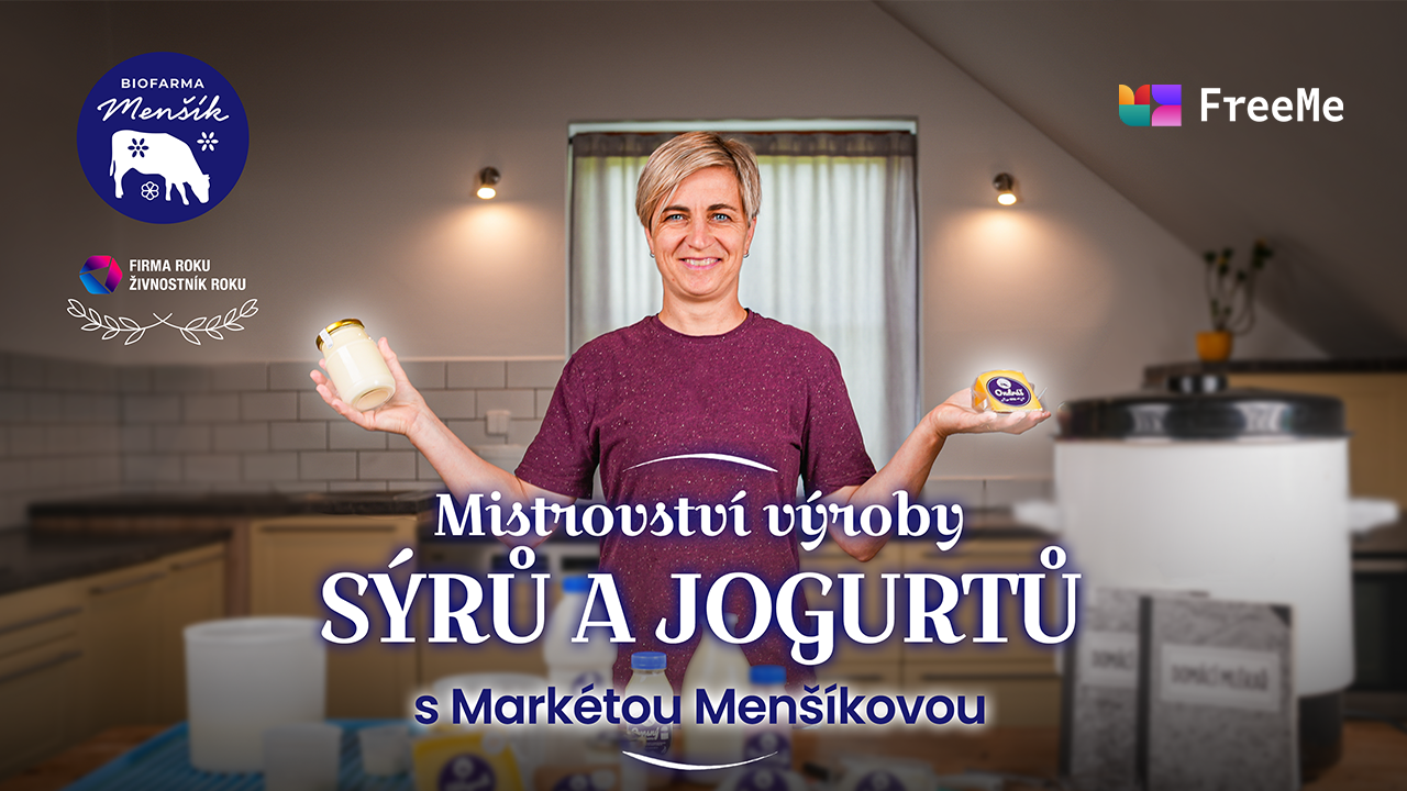 Kurz Mistrovství výroby sýrů, jogurtů s Markétou Menšíkovou – videokurz od FreeMe thumbnail