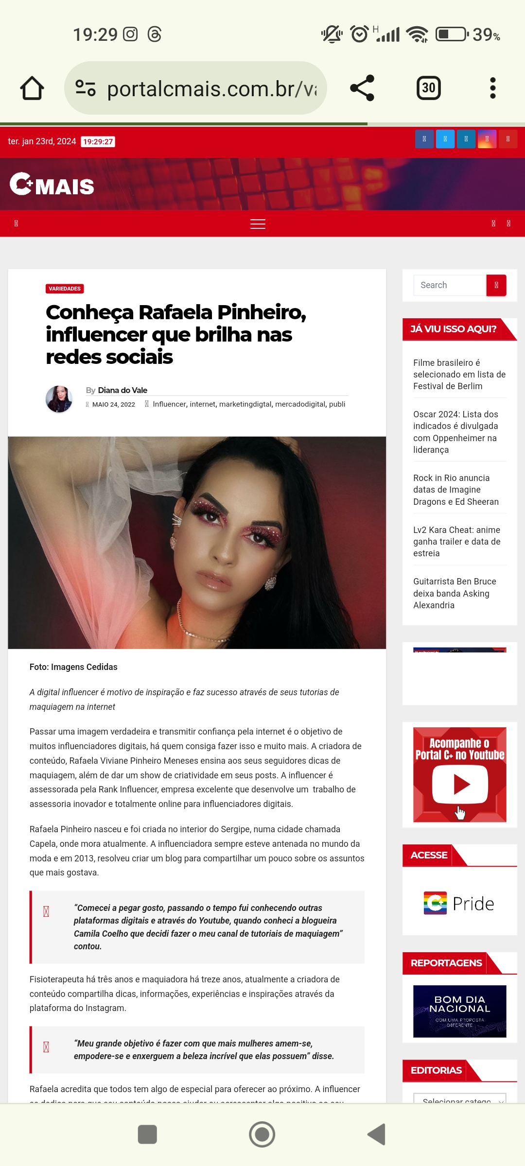 Rafaela Pinheiro na mídia thumbnail