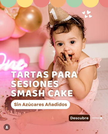 IDEAS DE TARTAS para Sesiones Smash Cake sin azúcares añadidos  thumbnail