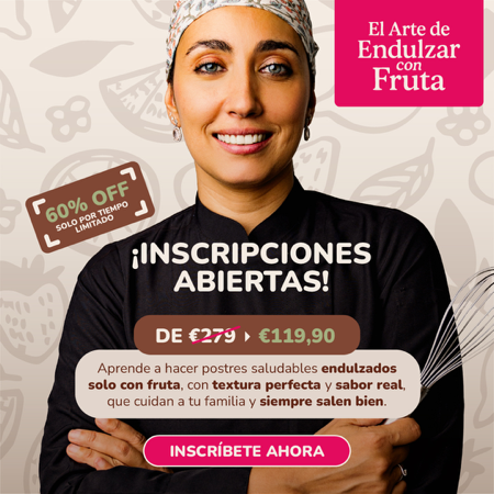 Arte de endulzar con fruta – El primer curso online de repostería endulzada 100% fruta en España • VER OFERTA DE LANZAMIENTO 🚀  thumbnail
