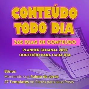 365 dias de conteúdo organizados em um planner semanal de 2022 thumbnail