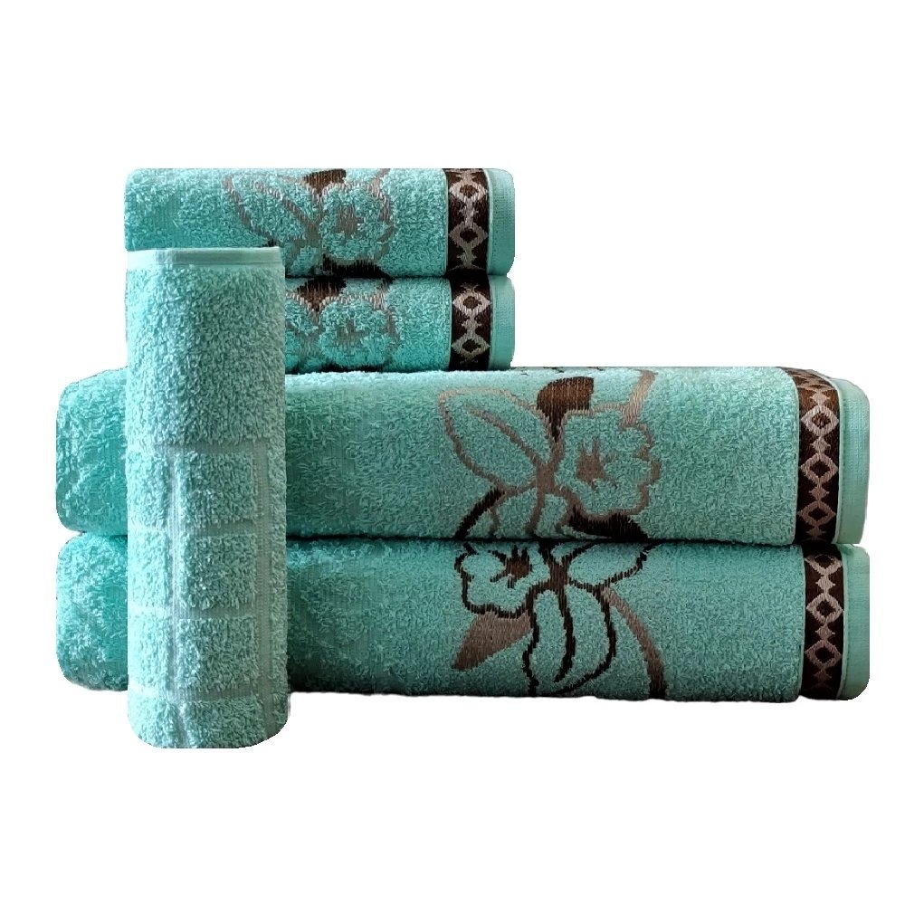 Jogo de Toalhas 5 Peças Hortênsia – Banhão, Rosto e Piso thumbnail