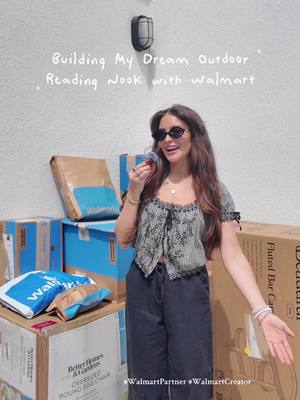 Outdoor reading nook part 2 with @Walmart. Shop all items featured with the link in my bio now! #walmartpartner #walmart