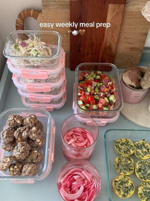 1.5 hours of meal prep for a week of meals 🪄 #mealprep #mealprepping #recipes #easyrecipes #breakfastideas #breakfastmea