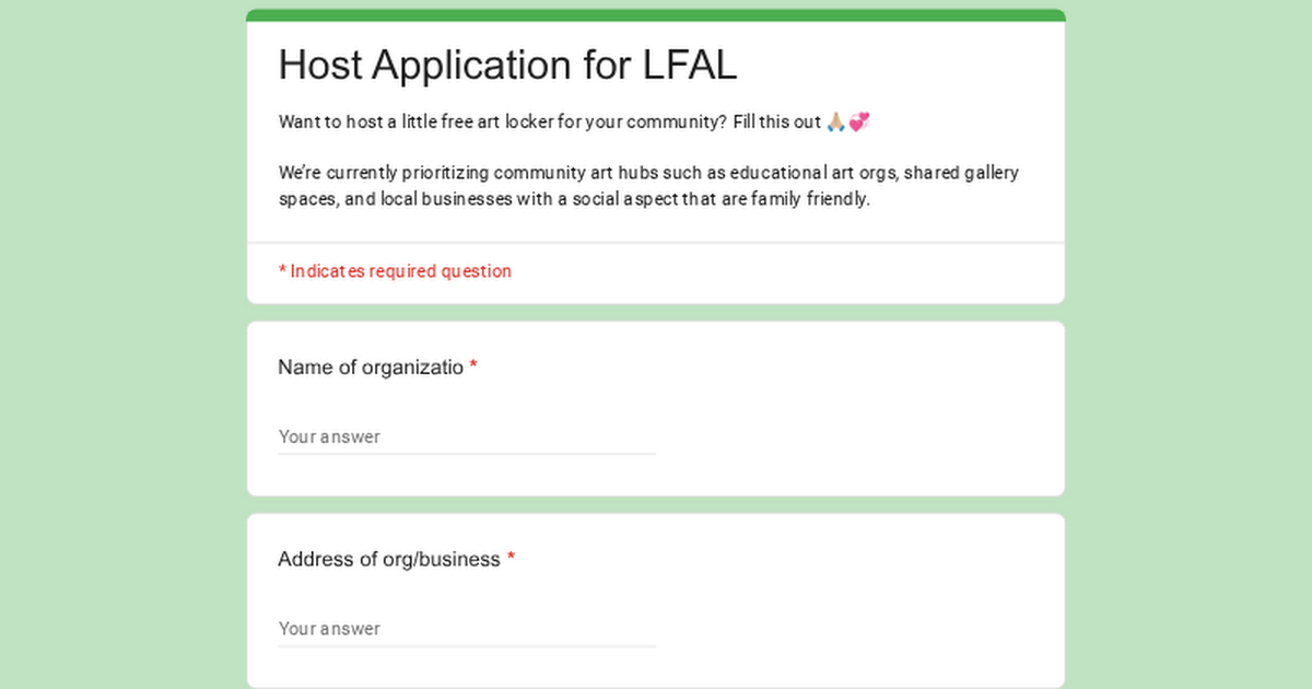 Host Application for LFAL thumbnail