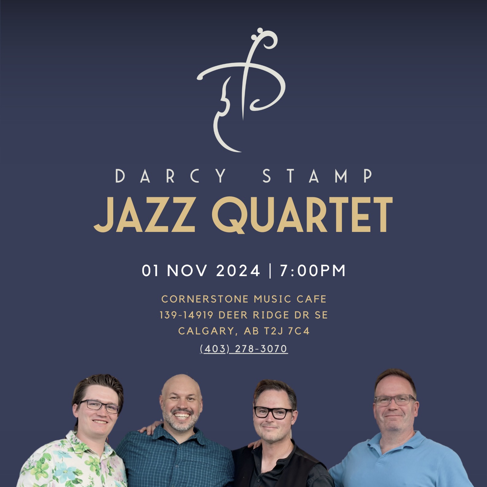 TICKETS: Darcy Stamp Jazz Quartet @ Cornerstone Music Cafe thumbnail