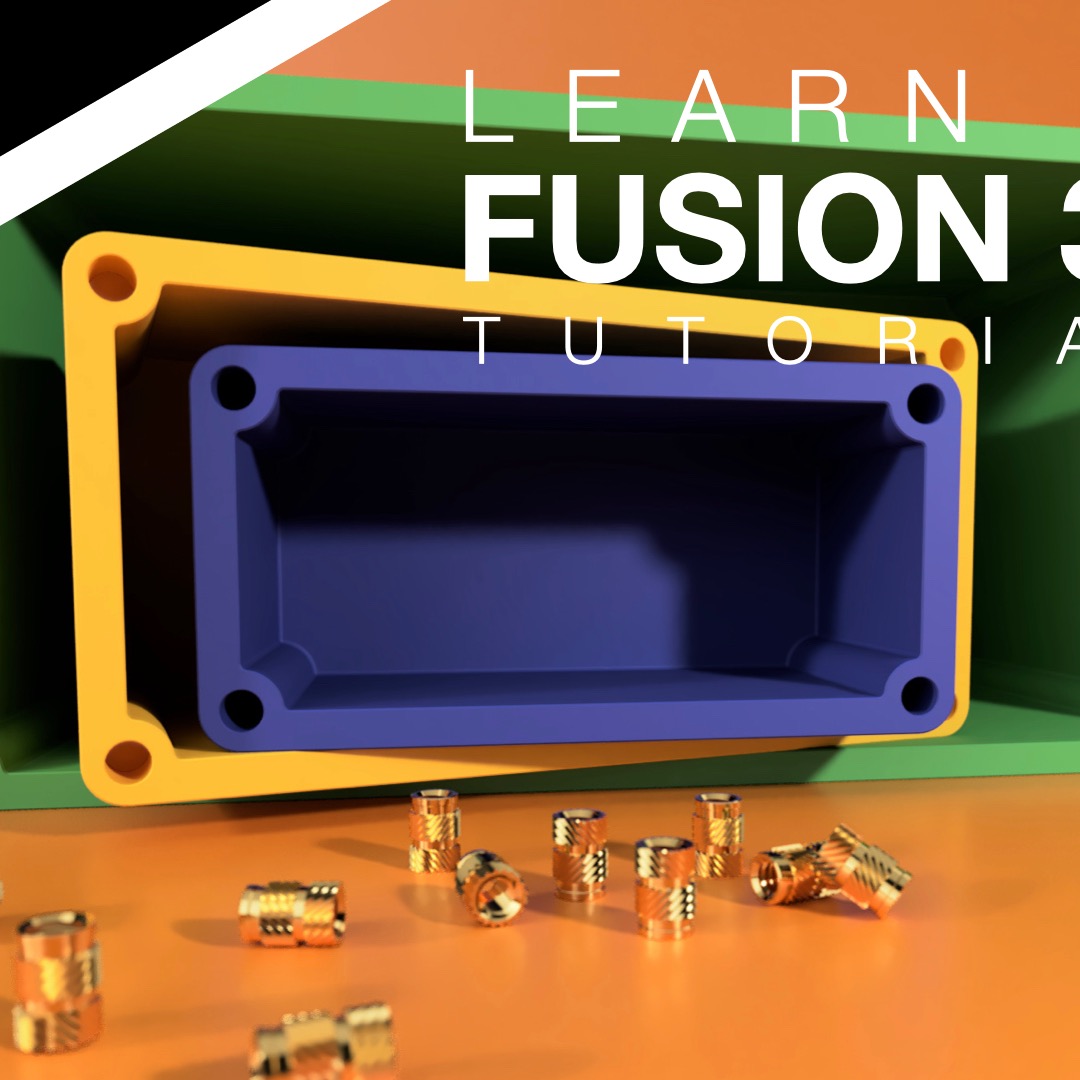 Fusion 360 for Beginners - Parametric Box with Threaded Inserts - Lesson 11 Part 1/2 (2023) 50K views and Counting thumbnail