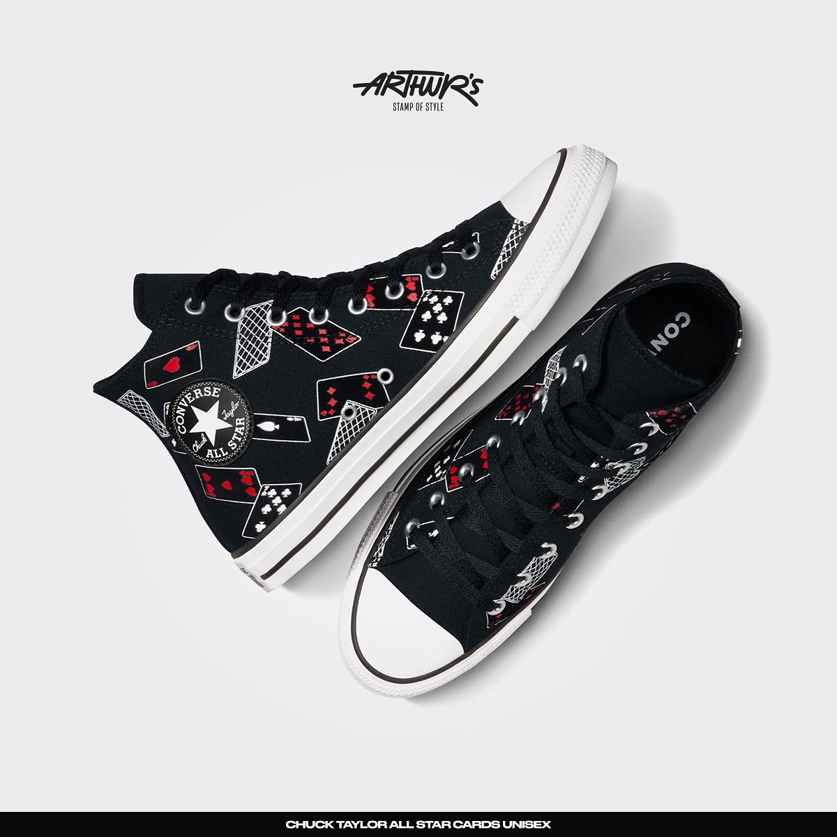 Обувки за храбри чекори и уникатни комбинации- Chuck Taylor All Star Cards 💥 🃏 

https://arthurs.com.mk/produkt/chuck-ta
