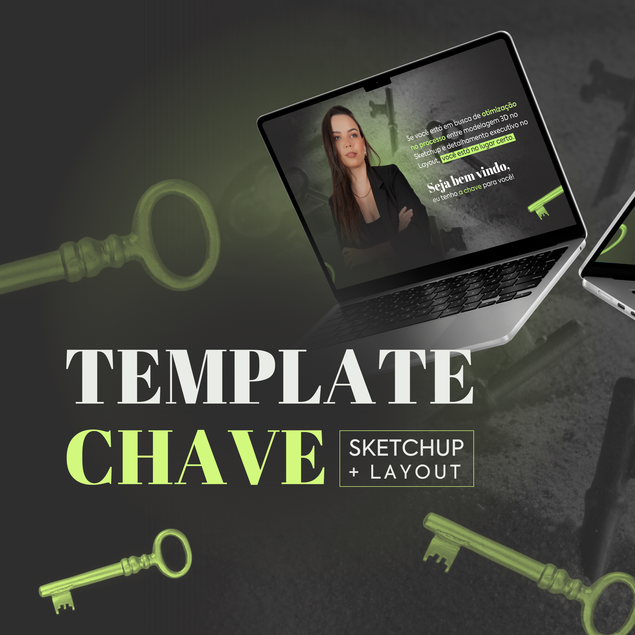 TEMPLATE CHAVE - SKETChUP E LAYOUT thumbnail