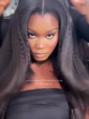 We all deserve to treat ourselves to a complete makeover.   @Winniiiy🎀  Tape-ins installation  Kinky texture, 20” 18”  w