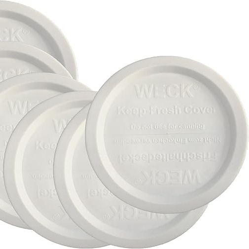 white weck jar lids(6pcs)  thumbnail