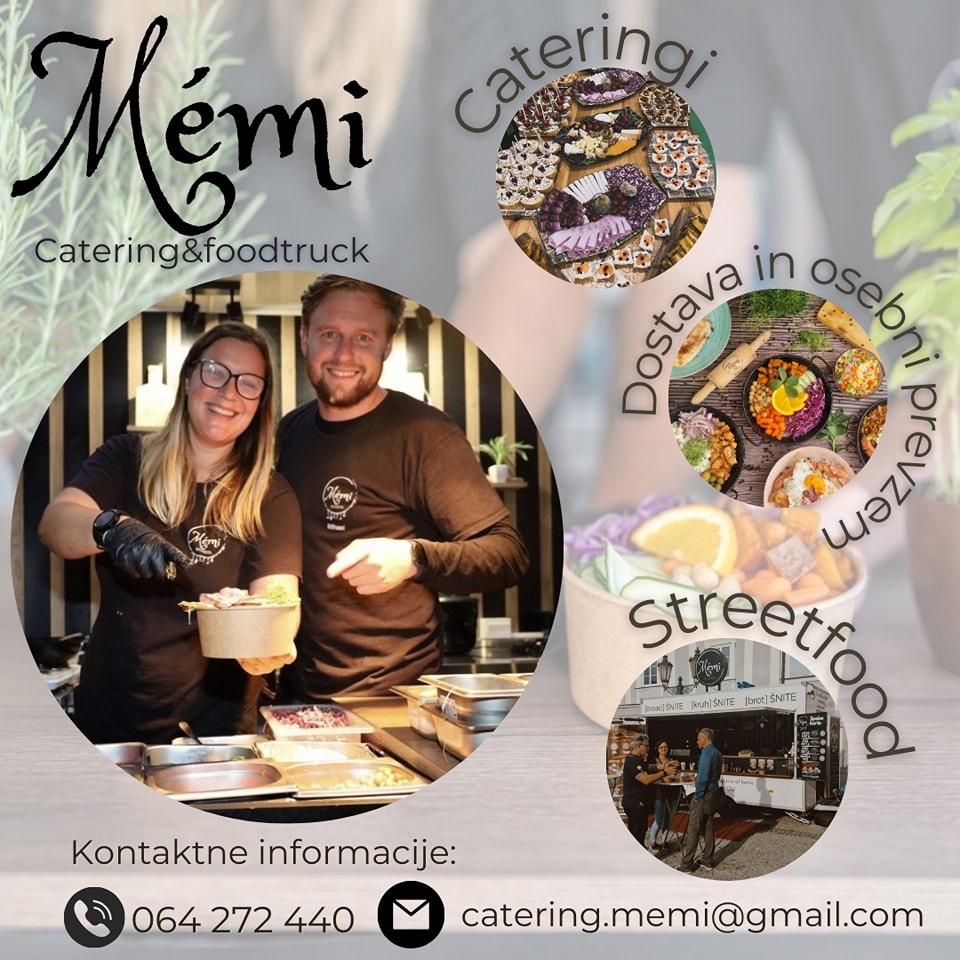 ✨️Mémi catering&foodtruck✨️

👉 Načrtujete rojstni dan, zabavo za prijatelje, poslovni sestanek ali večji dogodek, kjer b