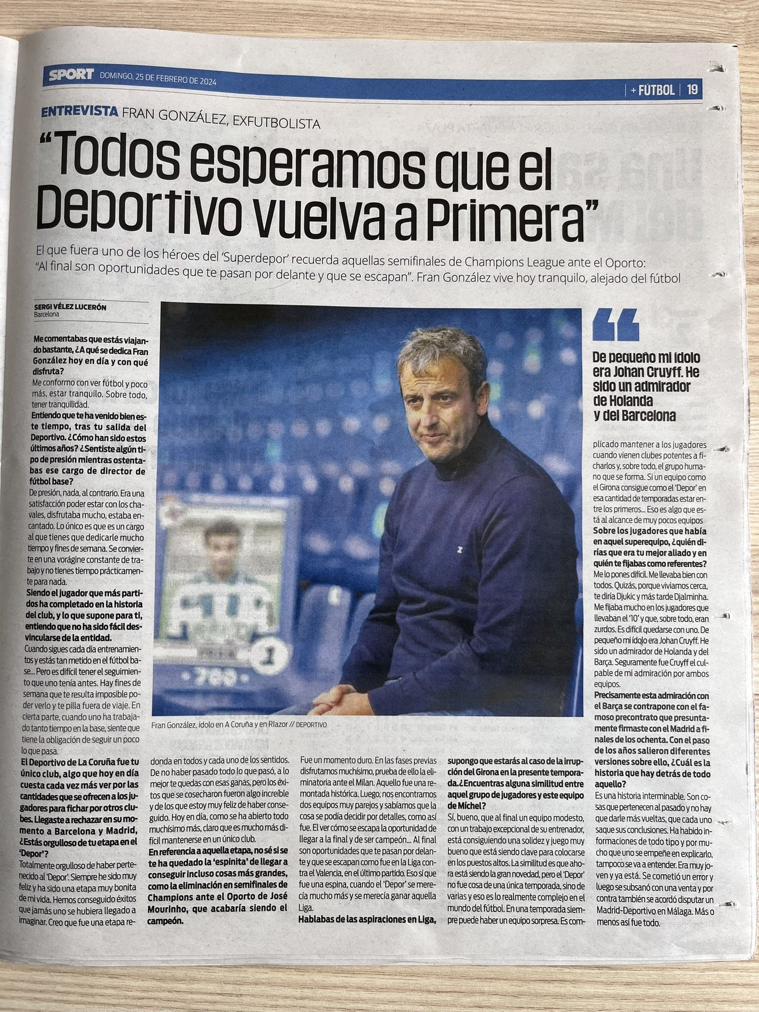 Entrevista a Fran González: “Todos esperamos que el 'Depor' vuelva a Primera” thumbnail