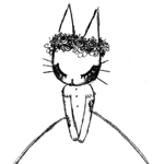 cat with a flower crown / thumbnail