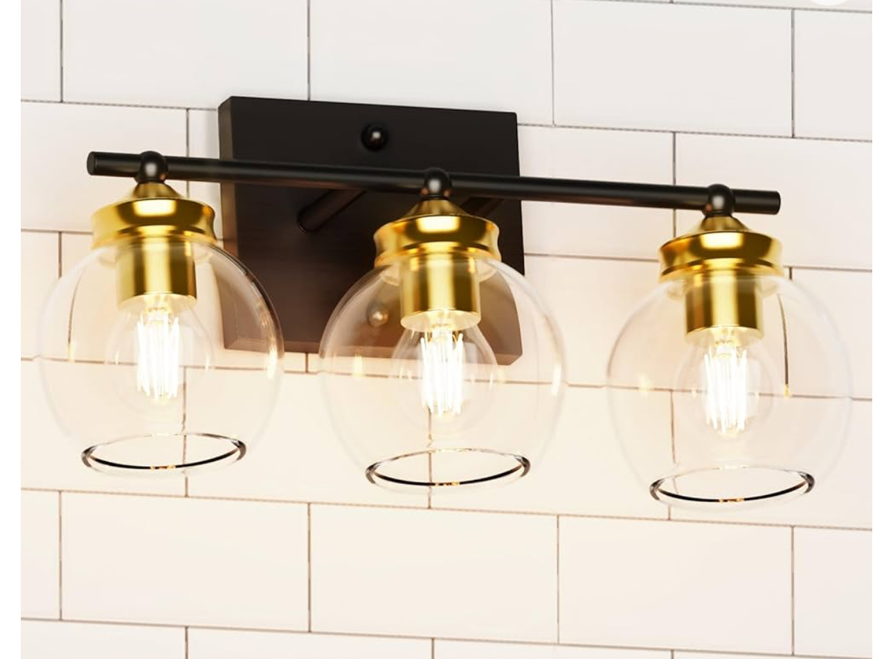 Black/Gold Bathroom Light Fixture thumbnail