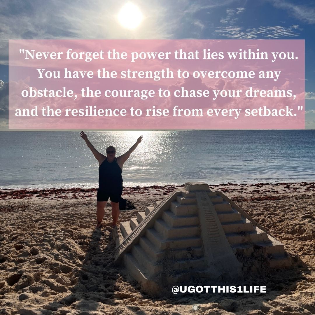"Never forget the power that lies within you. You have the strength to overcome any obstacle, the courage to chase your 