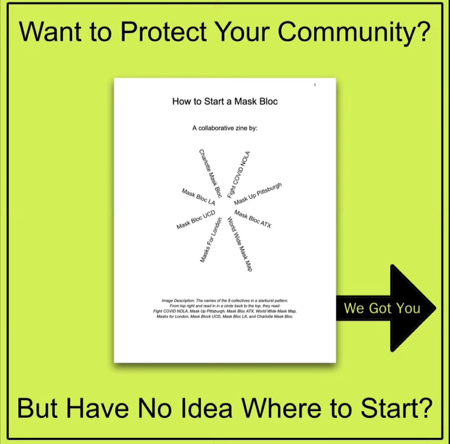 “how to start a maskbloc” zine thumbnail