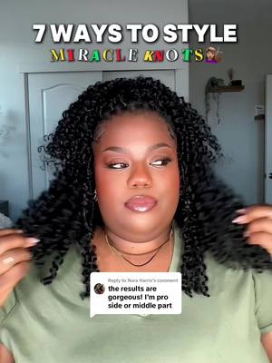 Replying to @Nora Harris Y’all loved the DIY miracle knots, so here are 7 different ways I styled them 🤎 Save this for i