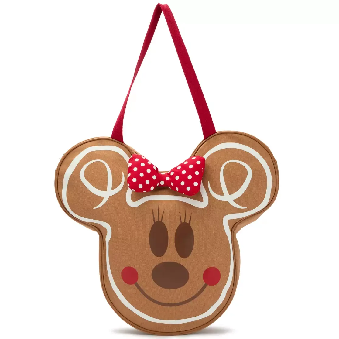 Minnie Mouse Big Face Gingerbread Holiday Christmas  Tote Bag | Disney Store thumbnail