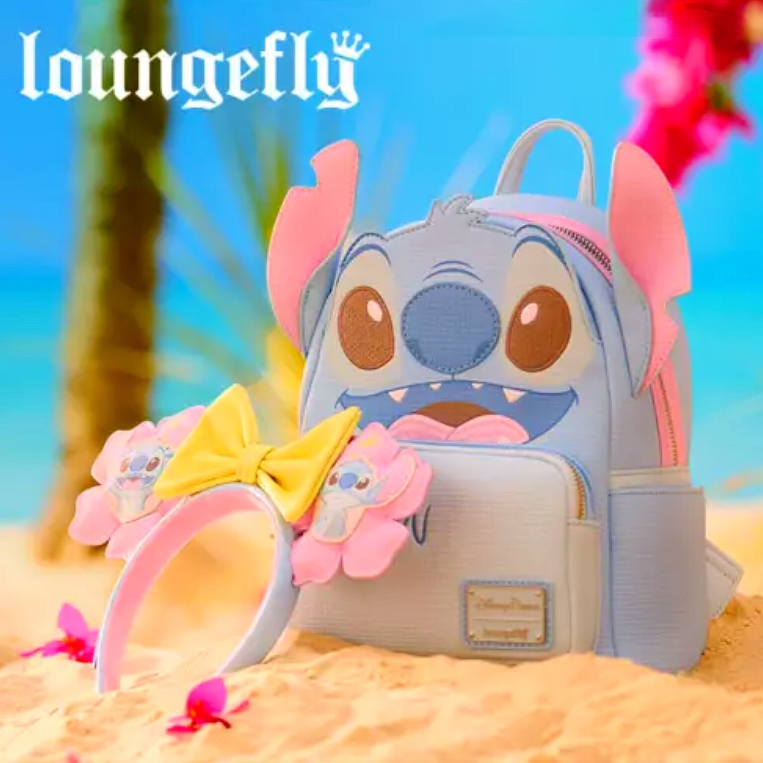 Disney Lilo and Stitch 626 Loungefly Backpack and Ears Disneyland thumbnail