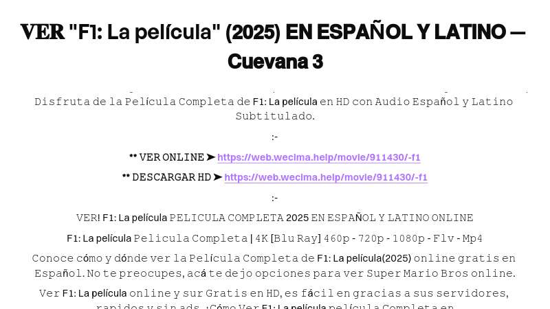 𝐕𝐄𝐑 "F1: La película" (𝟮𝟬𝟮𝟱) 𝗘𝗡 𝗘𝗦𝗣𝗔Ñ𝗢𝗟 𝗬 𝗟𝗔𝗧𝗜𝗡𝗢 — 𝗖𝘂𝗲𝘃𝗮𝗻𝗮 𝟯 | Built with Prezo thumbnail