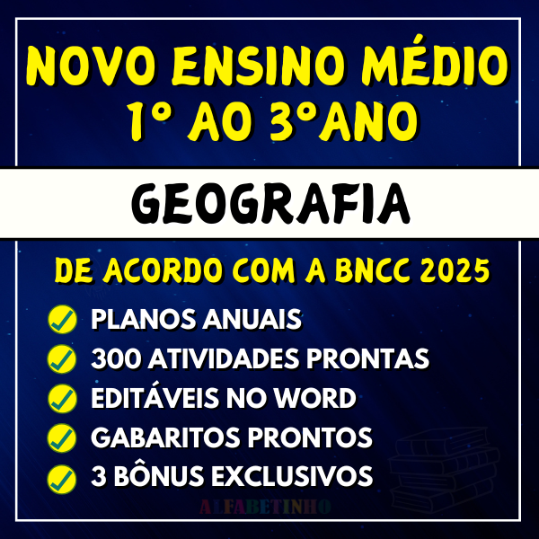 GEOGRAFIA - Planejamentos e Atividades - Novo Ensino Médio 2025 thumbnail