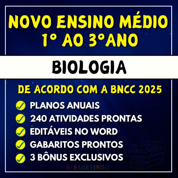 BIOLOGIA - Planejamentos e Atividades - Novo Ensino Médio 2025 thumbnail