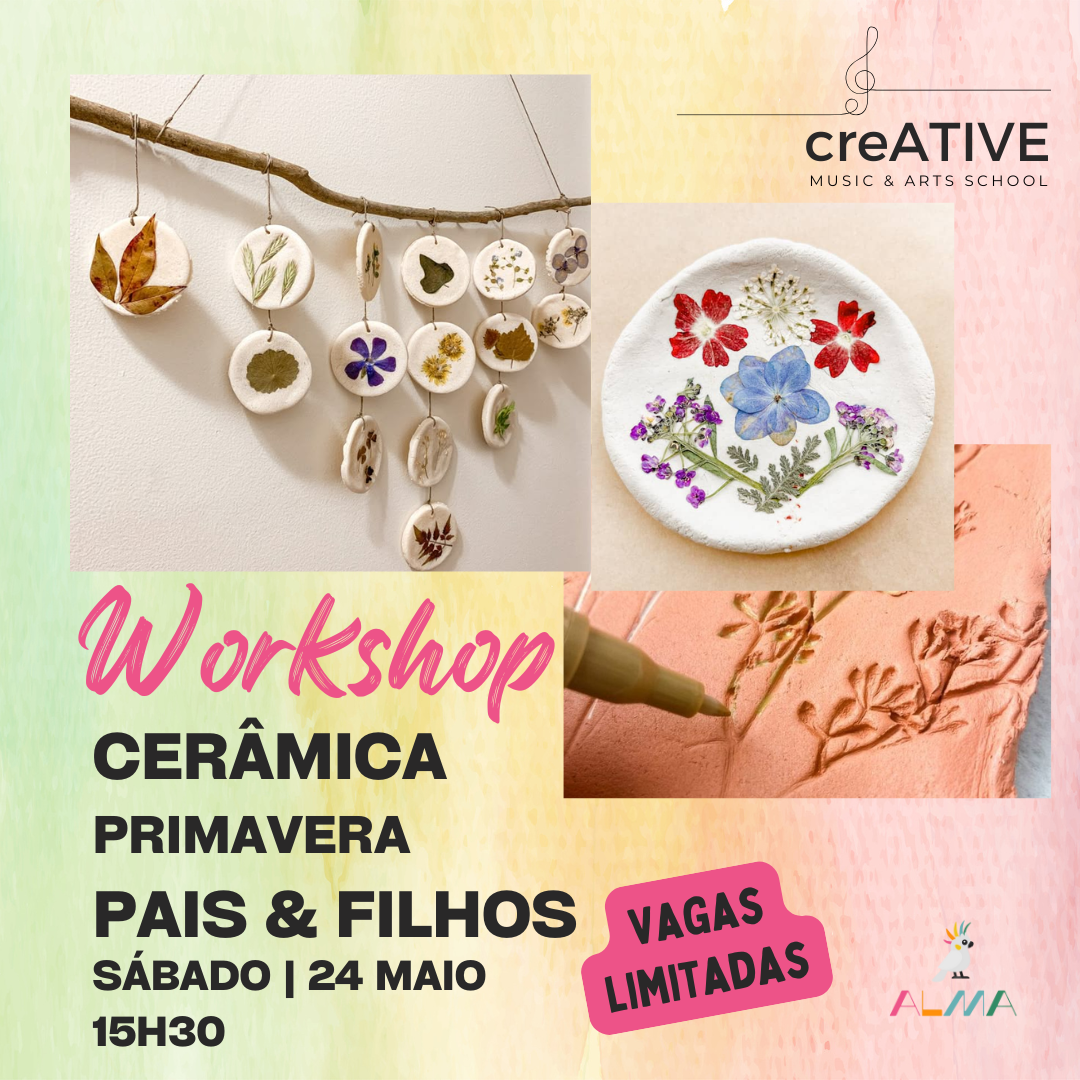 WORKSHOP DE CERÂMICA PRIMAVERA PAIS & FILHOS | SÁB., 24/MAI, 15h30 thumbnail