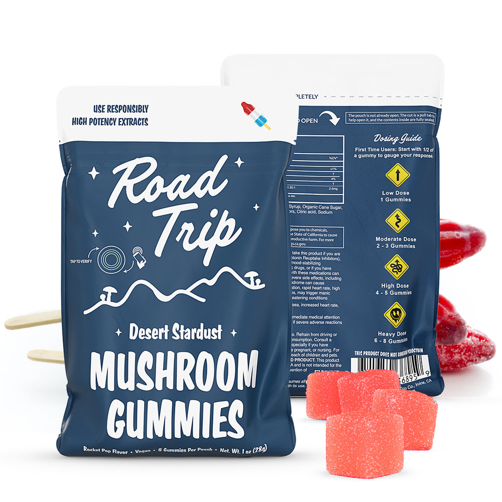 Desert Stardust Mushroom Gummies - Rocket Pop (8pc Pouch) - Road Trip Mushroom thumbnail