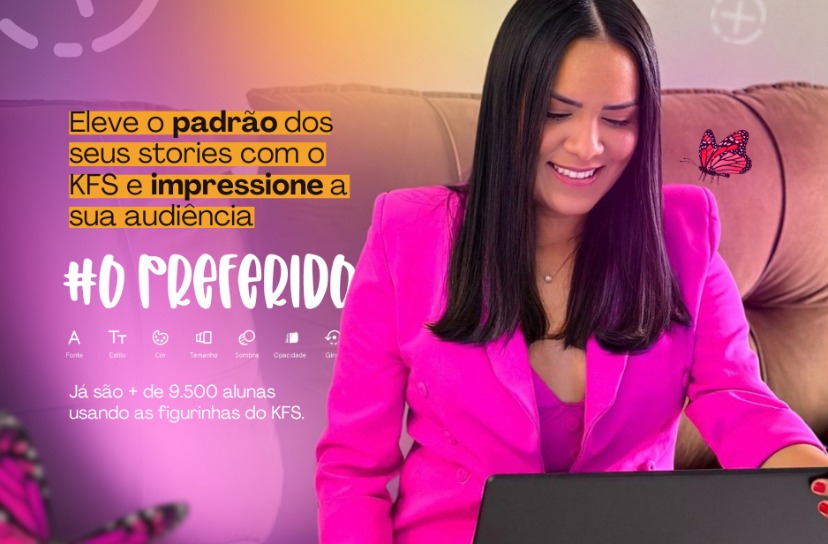 Comunidade KFS: tenha mais engajamento e vendas usando as figurinhas mais sofisticadas do mercado. já são mais de 10 mil alunas se destacando com stories mais atrativos e envolventes. thumbnail