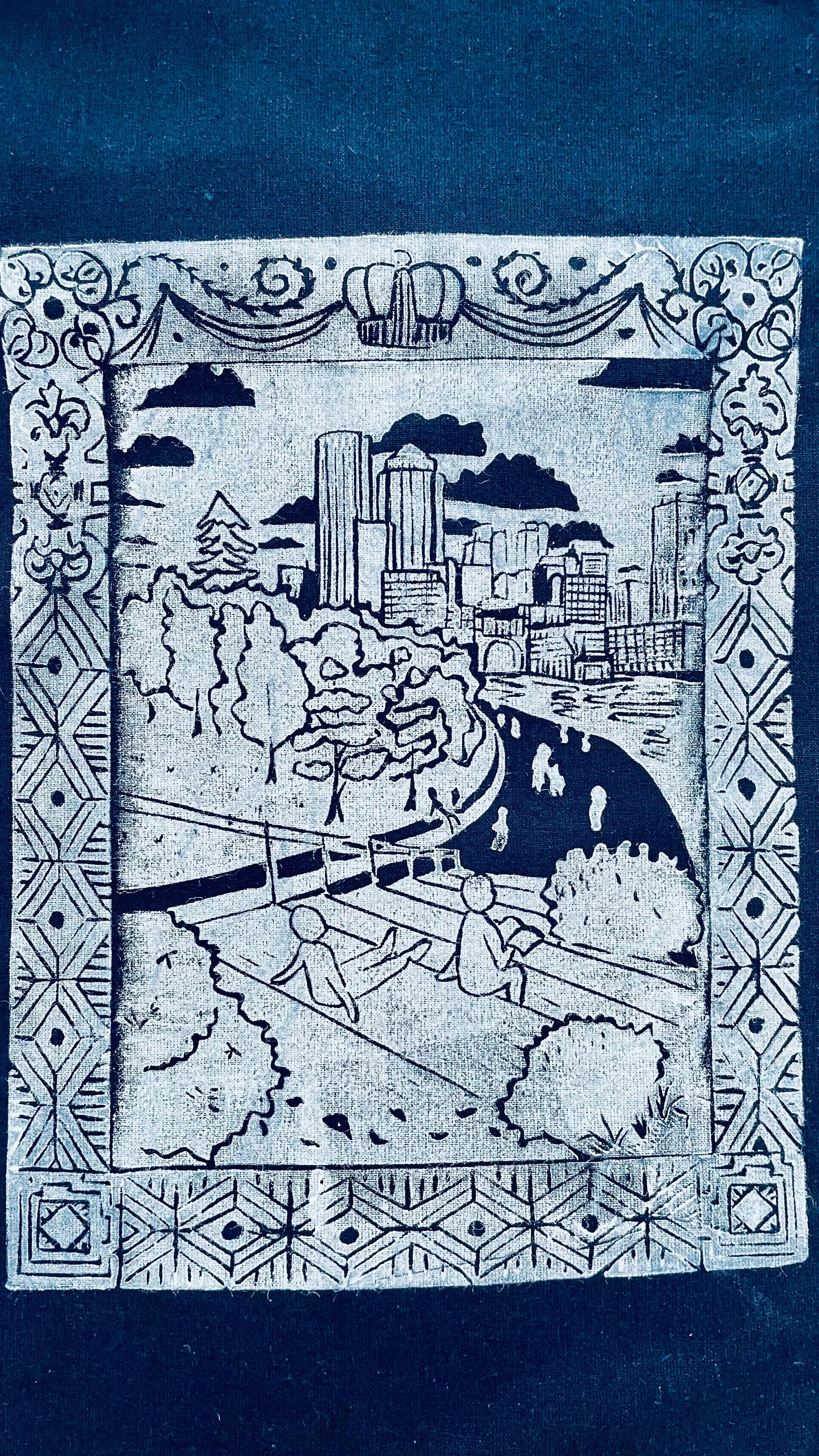 Print reveal from today’s show 🏙️🤍
S is for Seaport 
#boston #seaportboston #creative #linocut