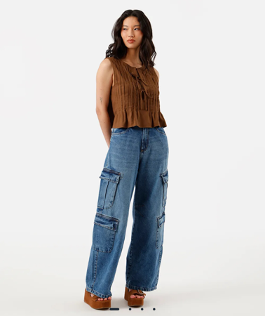 Calça jeans skater cargo  thumbnail