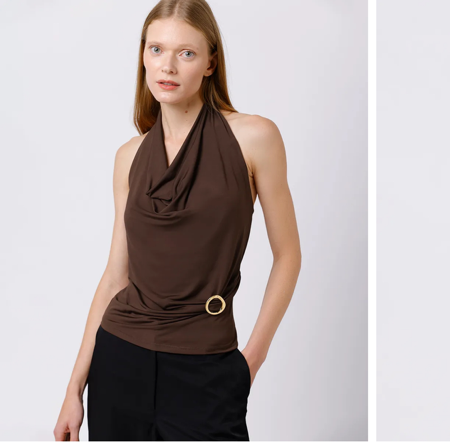 Blusa frente única marrom mindset  thumbnail