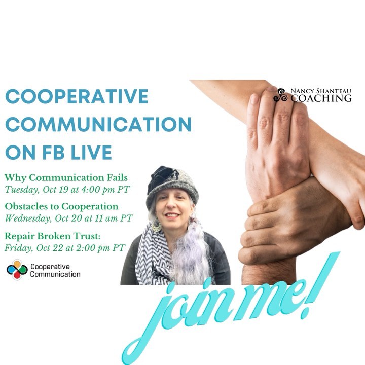 Seven reasons communication fails and three ways you can shift from frustration to flow. Tuesday Oct 19 at 4 pm PT.