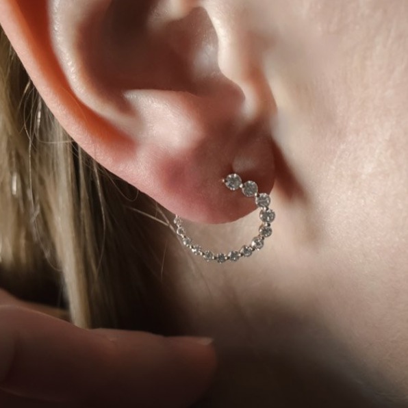 Diamond Inside-Out Hoops thumbnail