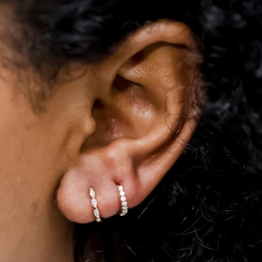 Classic Diamond Mini-Hoops thumbnail