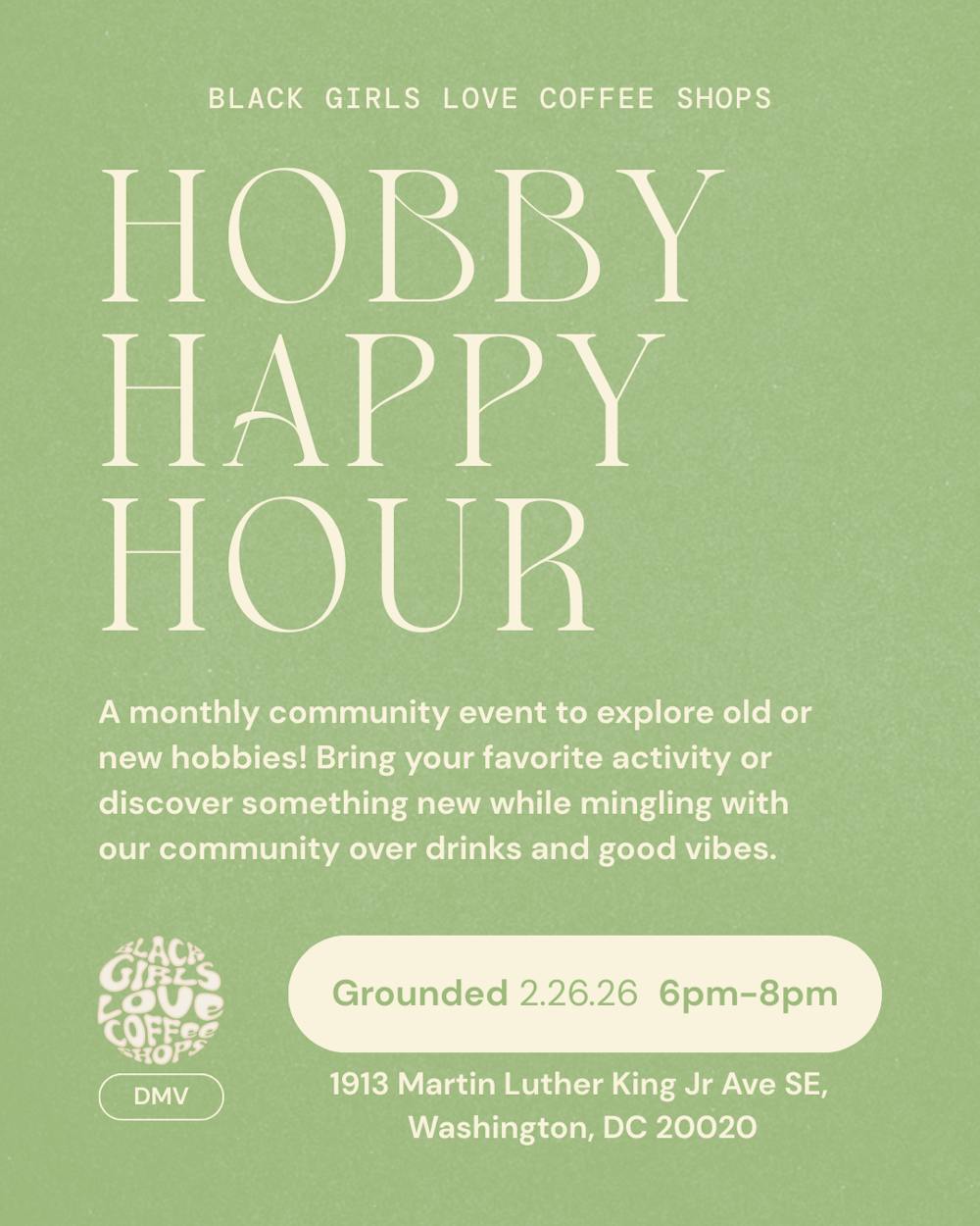 2.26.26 BGLC DMV: Hobby HH  @ Grounded 🎨📖 thumbnail