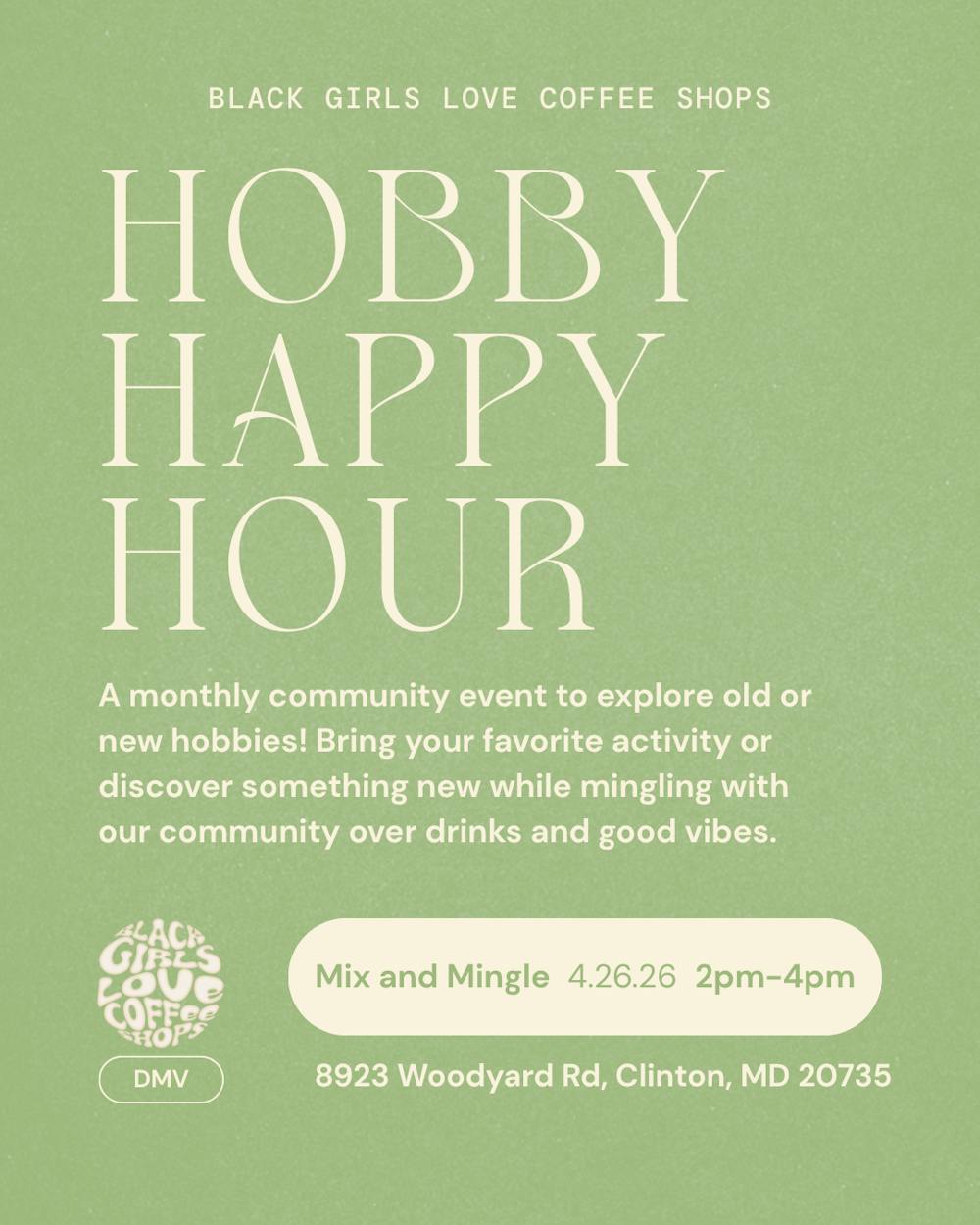 4.26.26 BGLC DMV: Hobby HH  @ Mix & Mingle 🎨📖  thumbnail