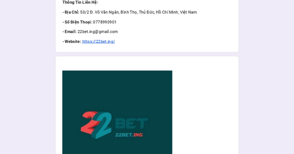 22bet - Link vào nhà cái 22bet tại Việt Nam chính thức 2024 thumbnail