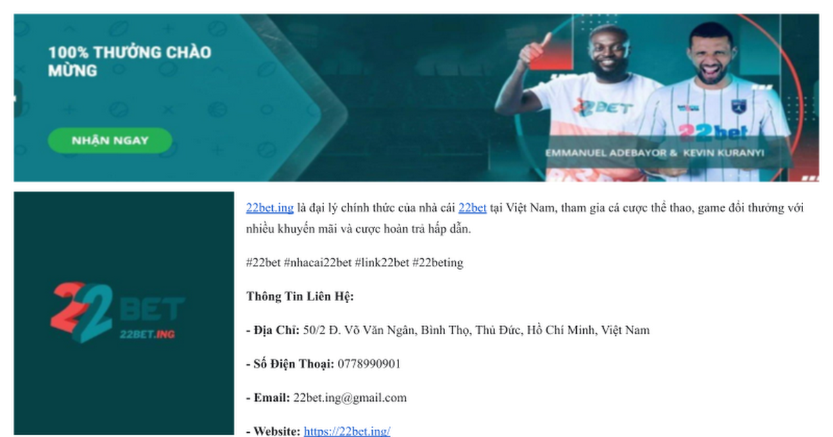 22bet - Link vào nhà cái 22bet tại Việt Nam chính thức 2024 thumbnail