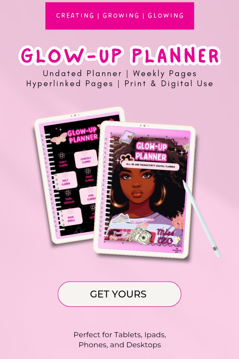 Buy The Glow Up Planner by Productivity Girl on Selar thumbnail
