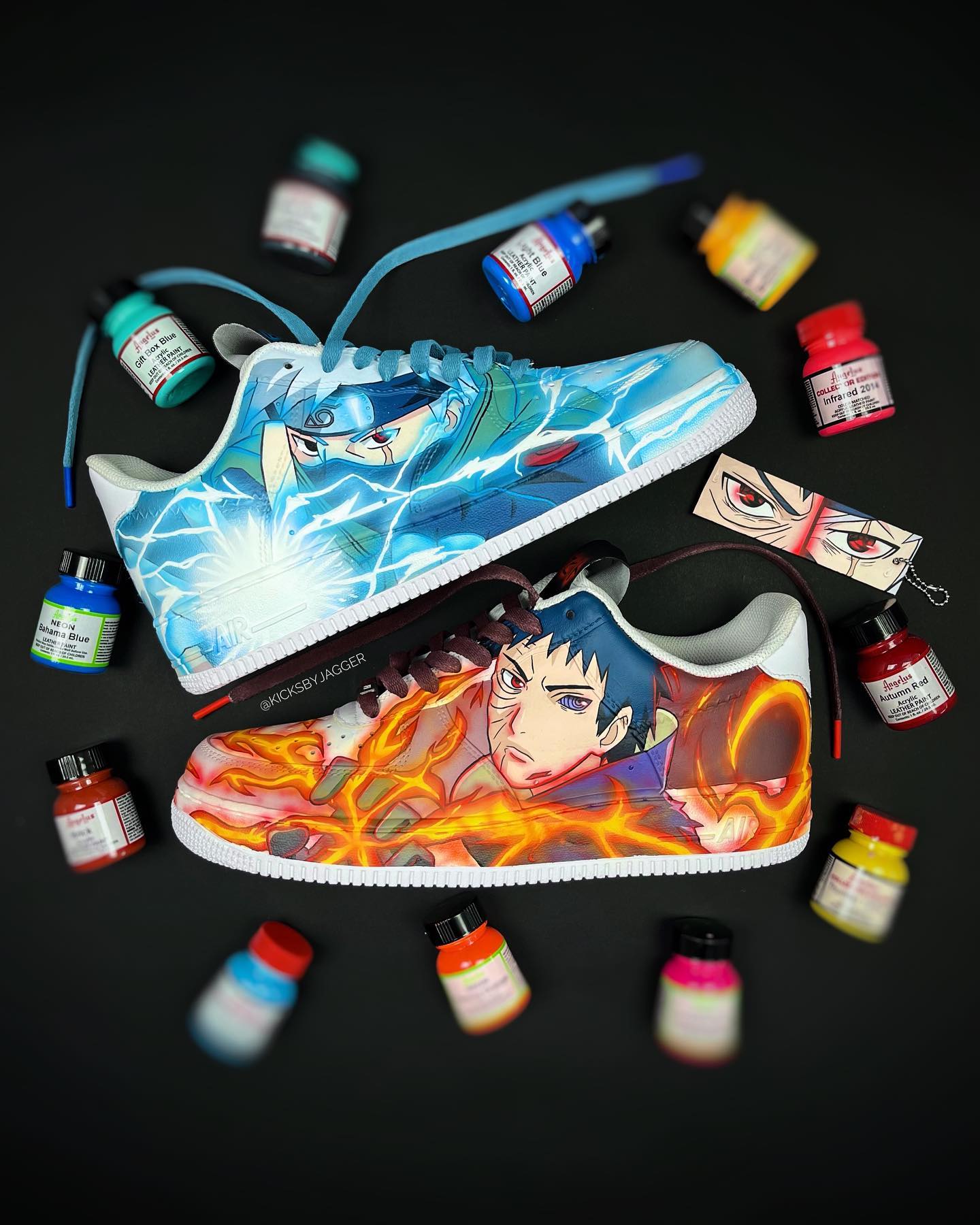 ⚡️🔥NARUTO AF1’s🔥⚡️⁣
⁣
I absolutely love the outcome of this shoe! The affect surrounding the characters, rather than jus