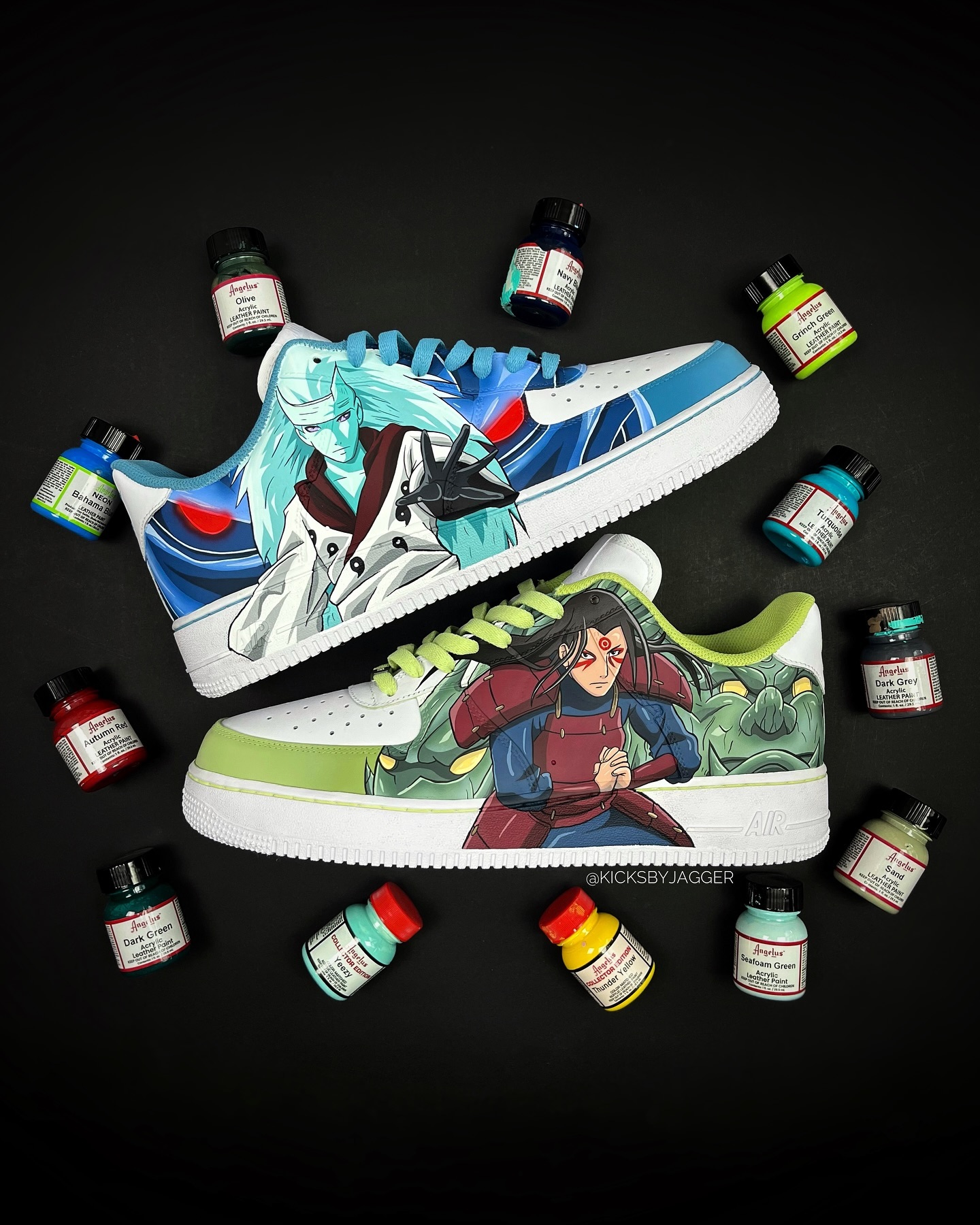 🌿NARUTO AF1’s🌿⁣
•⁣
I could never get tired of creating custom art. The color palette I selected for this piece really br