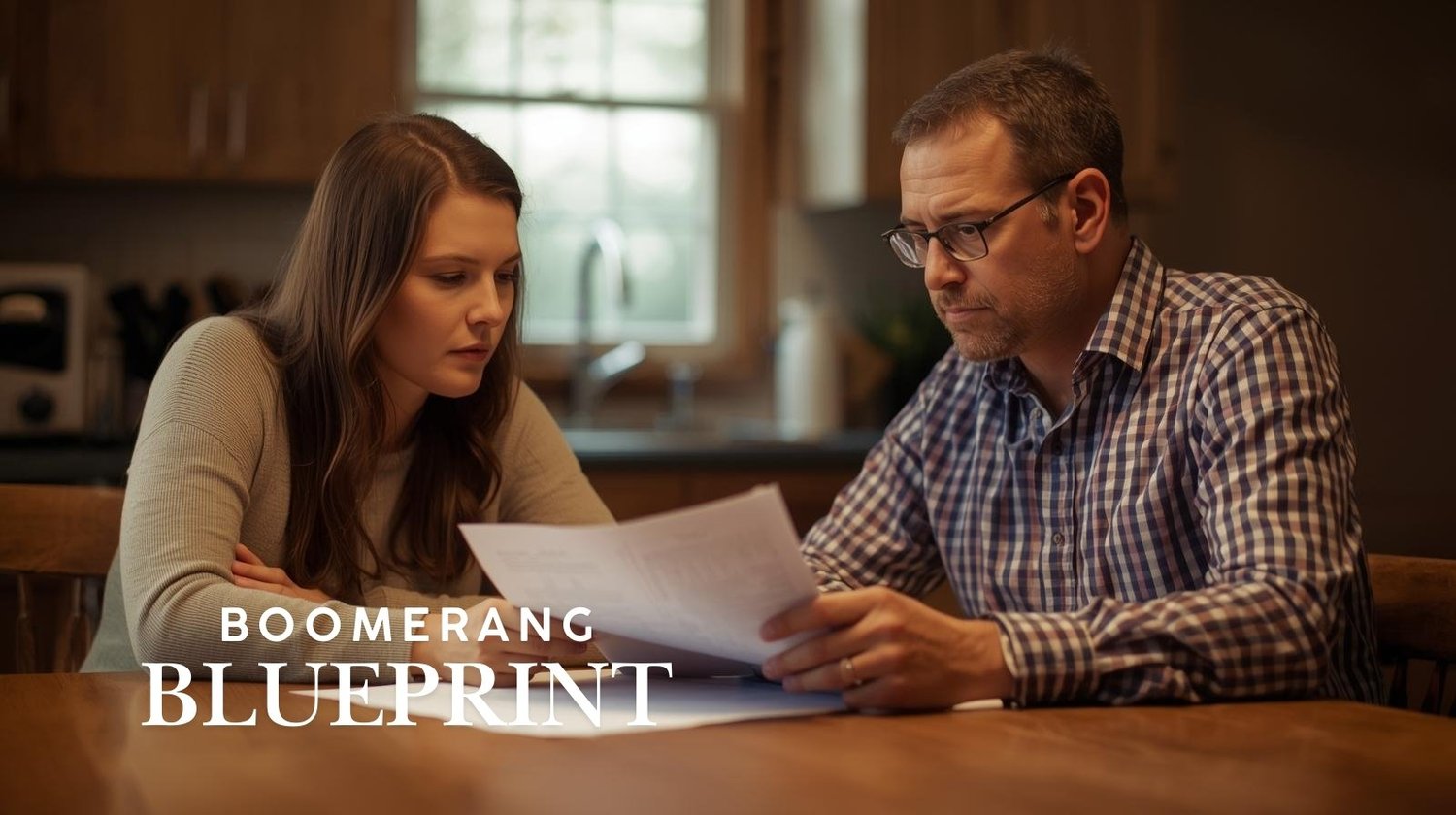 The Boomerang Effect: Why the "Holiday Guest" Rule Destroys Your Sanity When Adult Children Move Home — This Empty Nest Life thumbnail