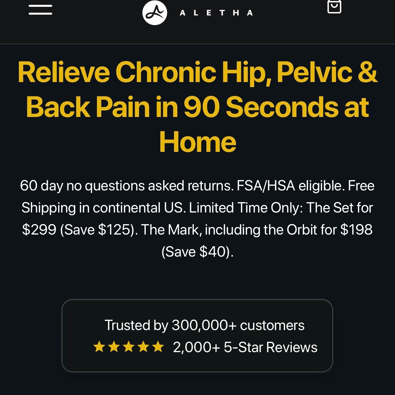 Aletha Health: enjoy 20% off sitewide on science-backed muscle relief tools thumbnail