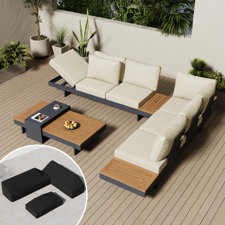 4-Piece Outdoor Sofa Set for 6  cupon - RY91 $356 0ff ‼️  thumbnail