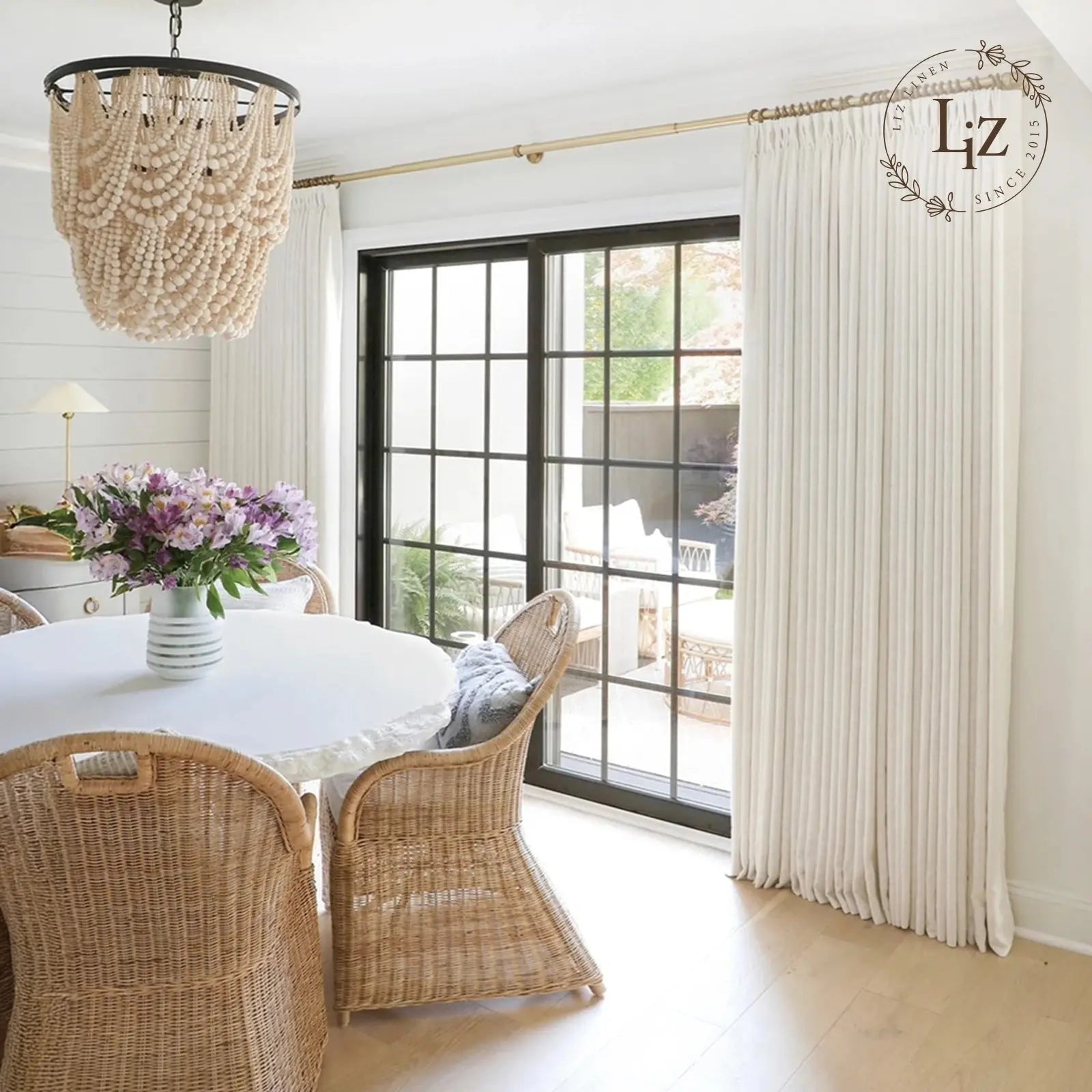 Cortinas!!! Liz Linen Drape Pleated cupon nuviaslive 18% off‼️ thumbnail