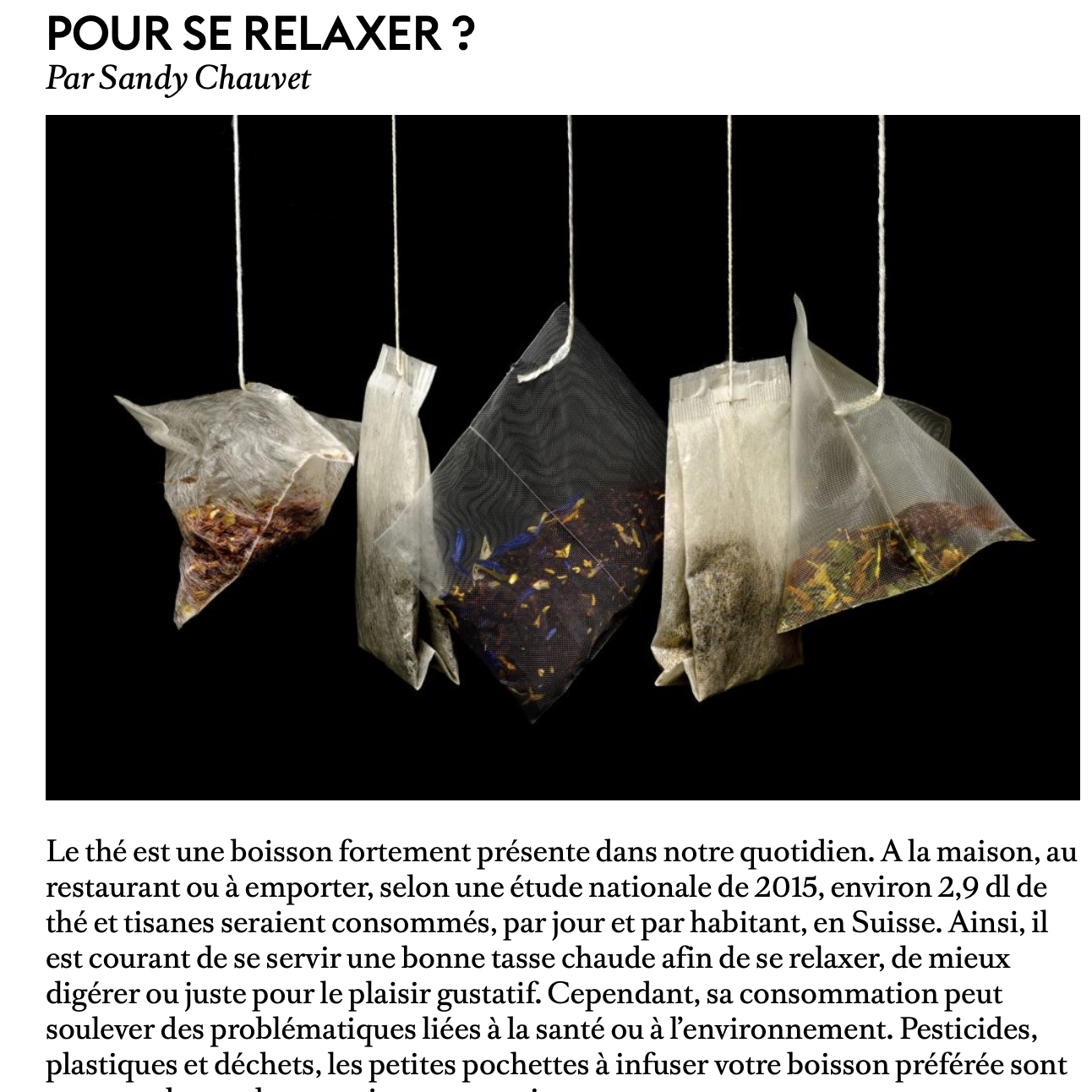 Article pour En Vert Et Contre Tout : pochettes de thé et plastique  thumbnail