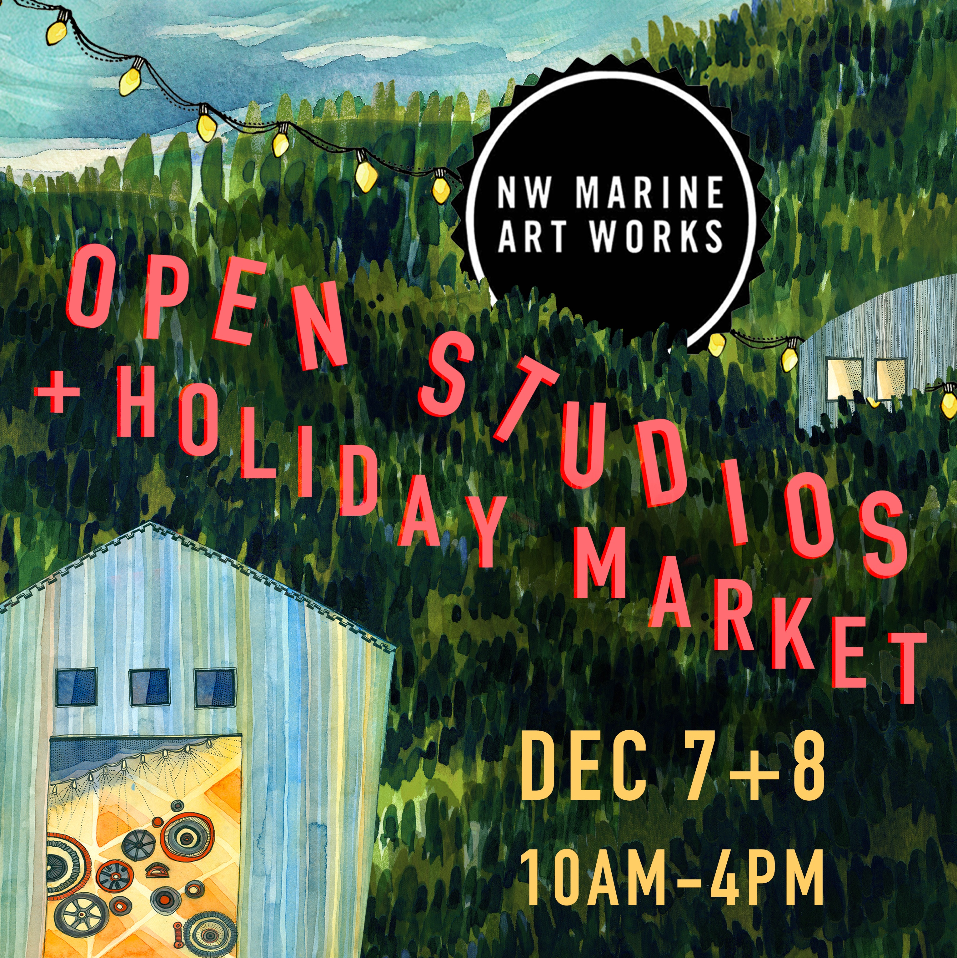 Shop in my studio this December  7th + 8th, 10-4 @ NW Marine Art Works: Open Studios + Holiday Market! thumbnail