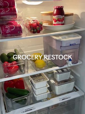 Let’s restock some groceries for the week 🌟🍋🥰 #restock #groceryrestock #asmr #fridgeorganization #fyp 